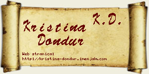 Kristina Dondur vizit kartica